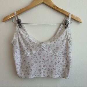 RSQ Cream Lace Trim Cami